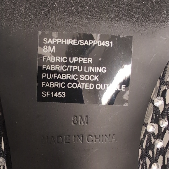 Steve Madden Sapphire Rhinestone Mesh Over The Knee Boots - Picture 2 of 2